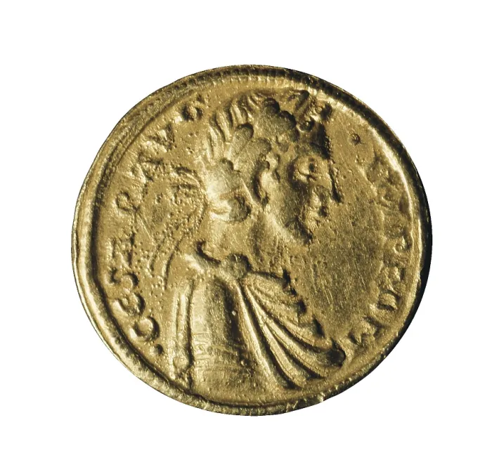 Framed Print : Coin with the effigy of Frederick II of Hohenstaufen. Coin. AISA / Everett Collection**US SALES ONLY**
