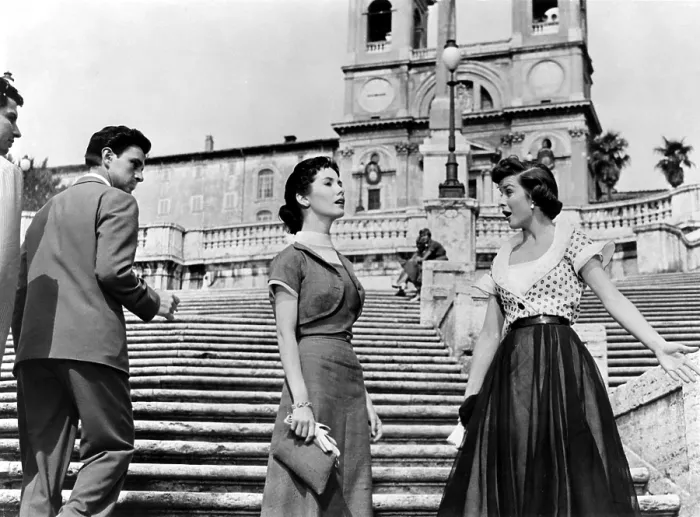 Framed Print : THREE COINS IN THE FOUNTAIN, Maggie McNamara, Jean Peters, 1954, TM and Copyright (c)20th Century Fox Film Corp. All rights reserved