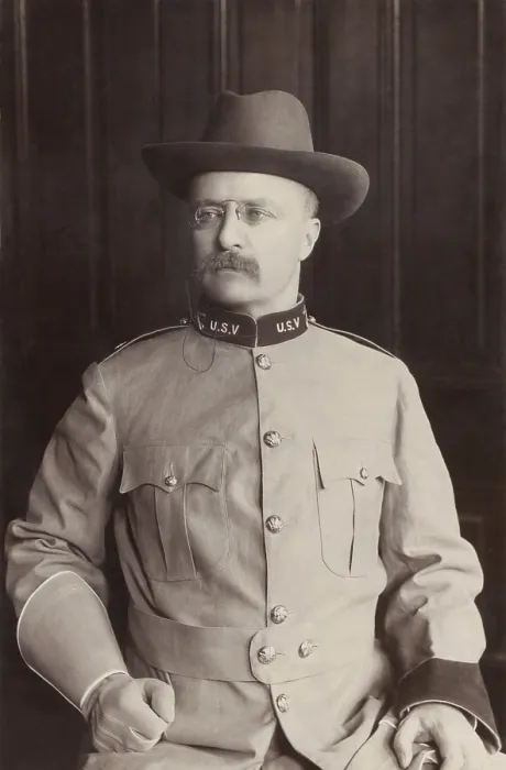 Framed Print : Col. Theodore Roosevelt in uniform of 1st United States Volunteer Cavalry, Aug. 8, 1898. Photo by Frances Benjamin Johnston (BSLOC_2017_6_34) Framed Print : Col. Theodore Roosevelt in uniform of 1st United States Volunteer Cavalry, Aug. 8, 1898. Photo by Frances Benjamin Johnston (BSLOC_2017_6_34)