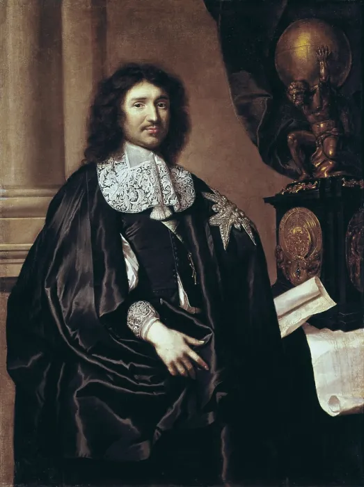 Framed Print : COLBERT, Jean-Baptiste (1619-1683). French statesman. Jean Baptiste Colbert (1619-1683). 2nd half 17 c. Work by LEFEBVRE, Claude (1632-1675). Baroque art. Oil on canvas. FRANCE
