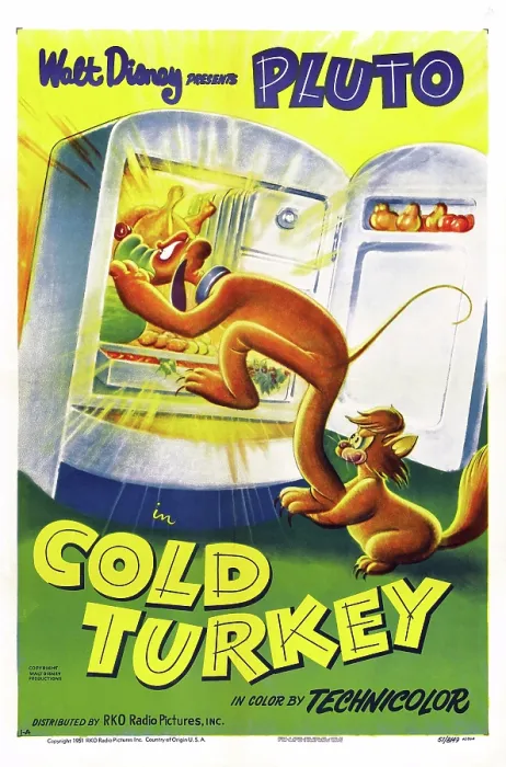 Framed Print : COLD TURKEY, US poster, Pluto (the dog), Milton (the cat), 1951