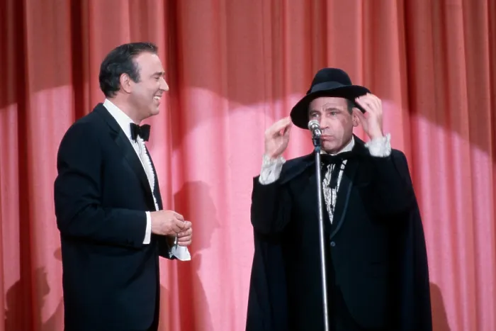 Framed Print : THE COLGATE COMEDY HOUR, Carl Reiner, Mel Brooks, 2000 Year Old Man, 1950-1955