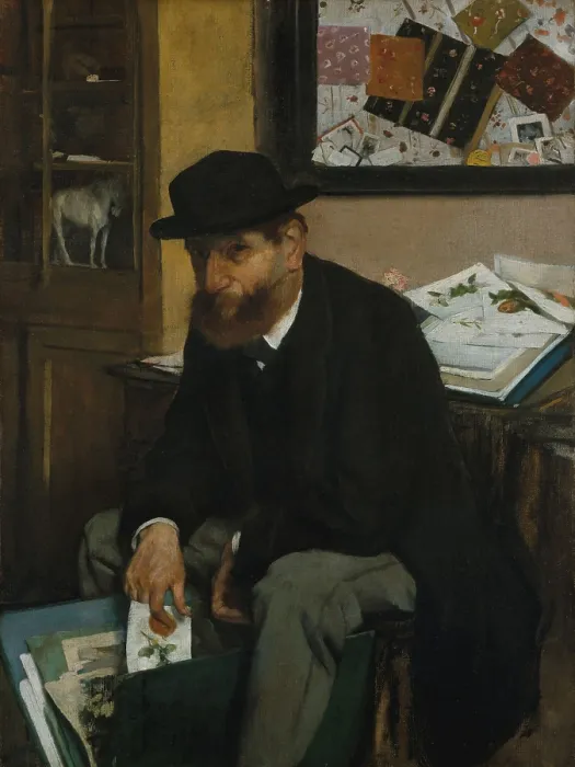 Framed Print : The Collector of Prints, by Edgar Degas, 1866, French impressionist painting, oil on canvas Framed Print : The Collector of Prints, by Edgar Degas, 1866, French impressionist painting, oil on canvas
