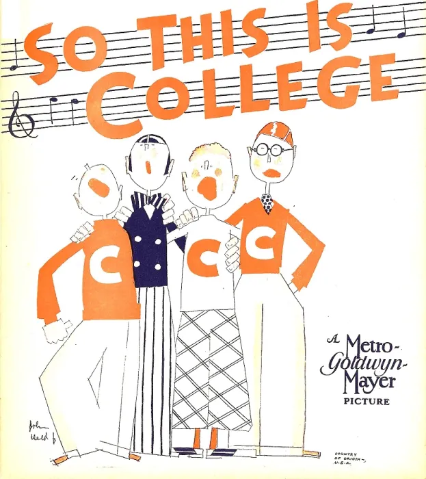 Framed Print : SO THIS IS COLLEGE, window card, 1929