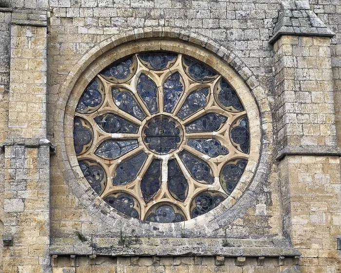 Framed Print : Collegiate Church of Nuestra Seora del Manzano. 13th c. SPAIN. Castrojeriz. Rose window. Gothic art. Architecture. AISA / Everett Collection (53080)**US SALES ONLY**