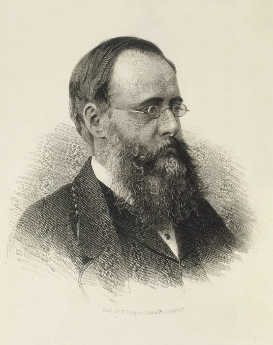 Framed Print : COLLINS, William Wilkie (1824-1889). Portrait of Collins from an English edition of 'My Miscellanies' (London, 1875). Litography. SPAIN. Barcelona