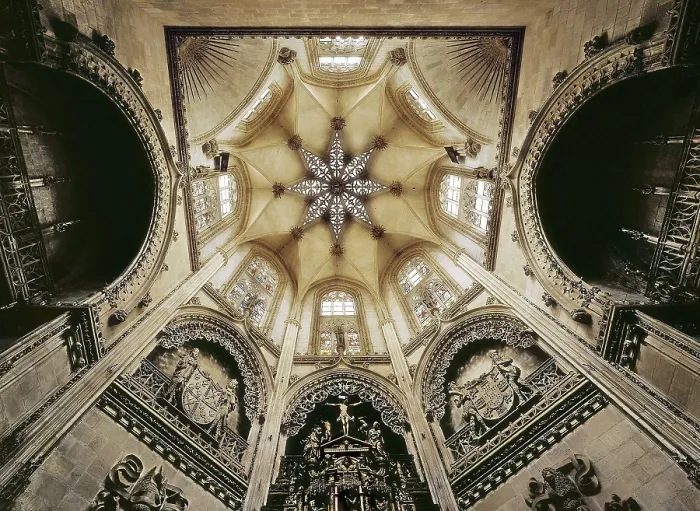 Framed Print : COLONIA, Simn de (1450-1511). Chapel of the Condestable. 1482-1494. SPAIN. Burgos. Cathedral of St. Mary. Star vault. Flamboyant gothic. Architecture