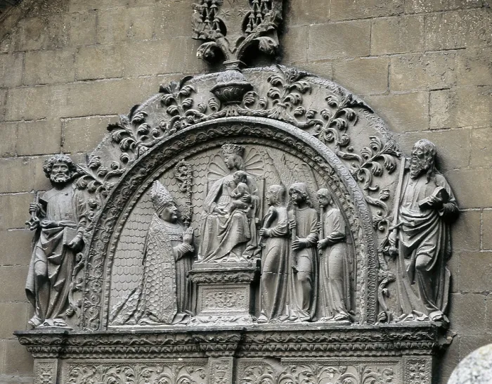 Framed Print : COLONIAFrancisco de ( -1542). Pellejera door. 1516. SPAIN. Burgos. Cathedral of St. Mary. Tribute of the bishop to the Virgin. Gothic art. Relief Framed Print : COLONIAFrancisco de ( -1542). Pellejera door. 1516. SPAIN. Burgos. Cathedral of St. Mary. Tribute of the bishop to the Virgin. Gothic art. Relief
