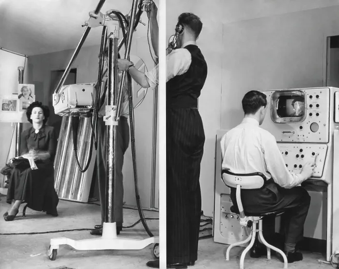 Framed Print : Color television is demonstrated at Radiolympia Exhibition in London. Sept 1949