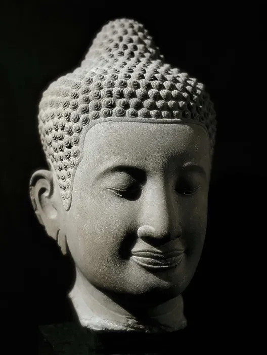 Framed Print : Colossal Buddha head. 13th-14th c. Bayon style. Khmer art. Sculpture on rock. FRANCE. Paris. Guimet Museum. Proc: CAMBODIA. AISA / Everett Collection**US SALES ONLY** Framed Print : Colossal Buddha head. 13th-14th c. Bayon style. Khmer art. Sculpture on rock. FRANCE. Paris. Guimet Museum. Proc: CAMBODIA. AISA / Everett Collection**US SALES ONLY**