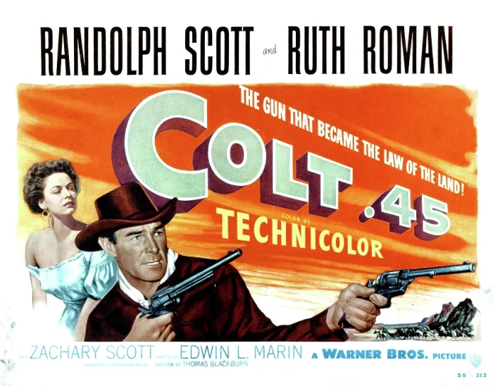 Framed Print : COLT.45, Ruth Roman, Randolph Scott, 1950