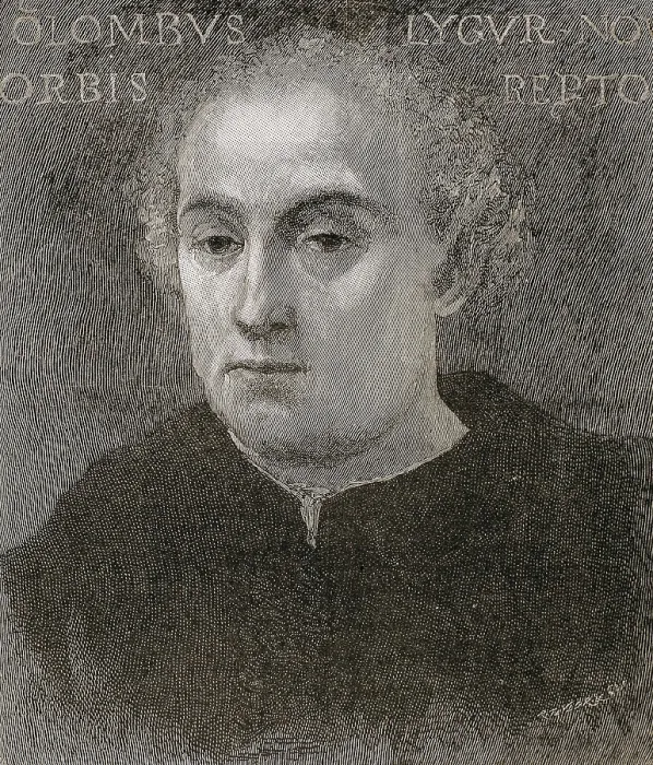 Framed Print : COLUMBUS, ChrIstopher (1451-1506). Engraving of 1891, based on a portrait by Sebastiano del Pombo. Etching. AISA / Everett Collection**US SALES ONLY** Framed Print : COLUMBUS, ChrIstopher (1451-1506). Engraving of 1891, based on a portrait by Sebastiano del Pombo. Etching. AISA / Everett Collection**US SALES ONLY**