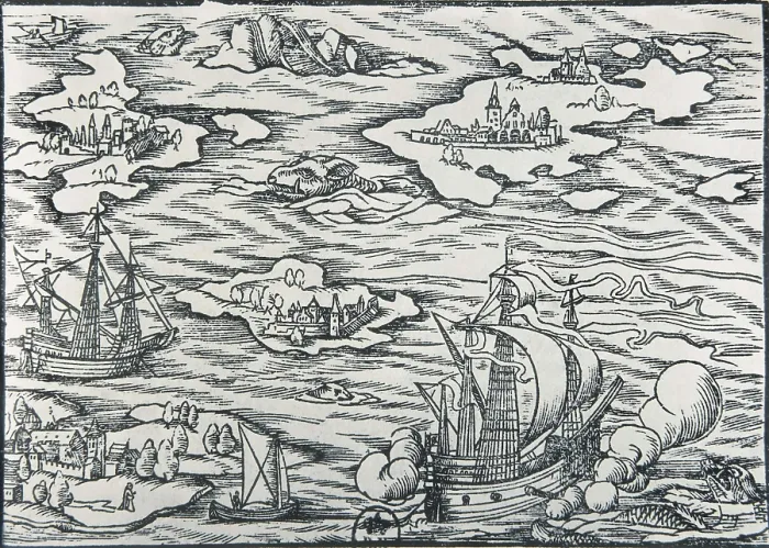 Framed Print : COLUMBUS, ChrIstopher (1451-1506). Columbus travel. Engraving (16th c.). Xylography. AISA / Everett Collection**US SALES ONLY** Framed Print : COLUMBUS, ChrIstopher (1451-1506). Columbus travel. Engraving (16th c.). Xylography. AISA / Everett Collection**US SALES ONLY**