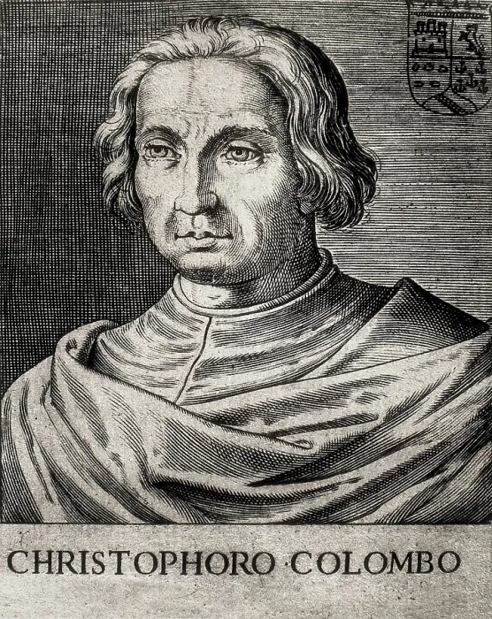 Framed Print : COLUMBUS, ChrIstopher (1451-1506). Engraving. SPAIN. Madrid. National Library. AISA / Everett Collection**US SALES ONLY**