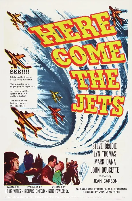 Framed Print : HERE COME THE JETS, poster art, bottom l-r: Steve Brodie, Lyn Thomas, 1959, TM and Copyright 20th Century Fox Film Corp. All rights reserved. / courtesy Everett Collection