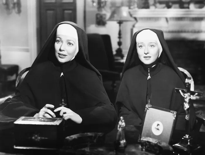 Framed Print : COME TO THE STABLE, from left: Loretta Young, Celeste Holm, 1949, TM & Copyright 20th Century Fox Film Corp. / courtesy Everett Collection Framed Print : COME TO THE STABLE, from left: Loretta Young, Celeste Holm, 1949, TM & Copyright 20th Century Fox Film Corp. / courtesy Everett Collection