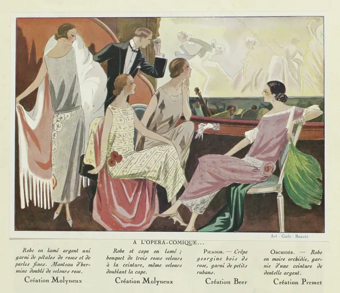 Framed Print : At the Comic Opera, by Anonymous, 1924, French magazine illustration (BSLOC_2016_2_121)