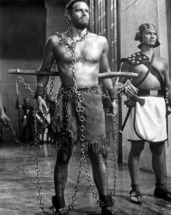 Framed Print : THE TEN COMMANDMENTS, Charlton Heston, (left), 1956