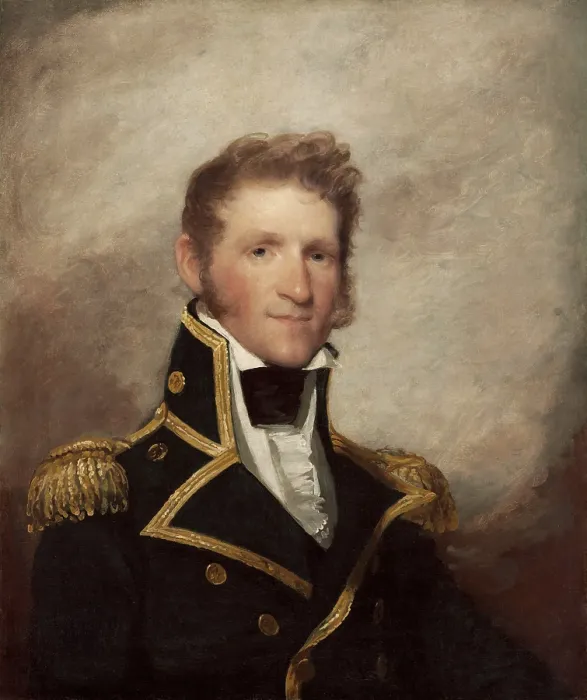 Framed Print : Commodore Thomas Macdonough, by Gilbert Stuart, 1815-1818. Late in the War of 1812, he fought the British in the Battle of Plattsburgh on Lake Champlain, Sept. 11, 1814 Framed Print : Commodore Thomas Macdonough, by Gilbert Stuart, 1815-1818. Late in the War of 1812, he fought the British in the Battle of Plattsburgh on Lake Champlain, Sept. 11, 1814