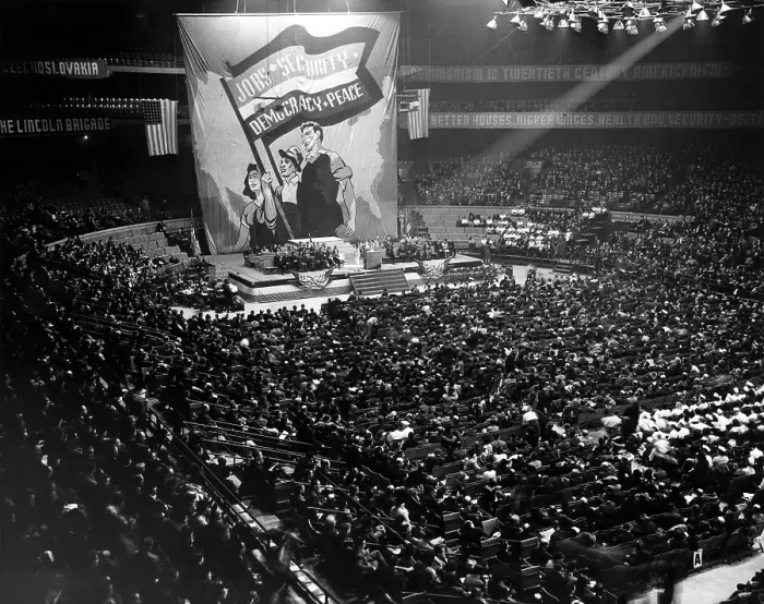Framed Print : Communist rally in Chicago, 1938. Courtesy: CSU Archives / Everett Collection