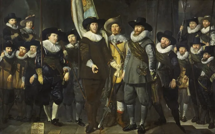 Framed Print : Company of Captain Allaert Cloeck and of Lieutenant Lucas Rotgans, Amsterdam, 1632, Dutch painting. By Thomas de Keyser, oil on canvas