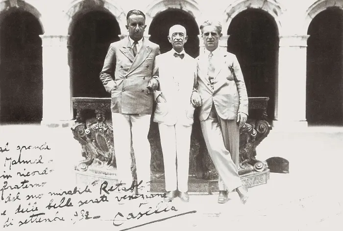 Framed Print : Composers Alfredo Casella, Manuel de Falla and Gian Francesco Malipiero (Venice, September 1932). SPAIN. Granada. Manuel de Falla Archive. AISA / Everett Collection**US SALES ONLY**
