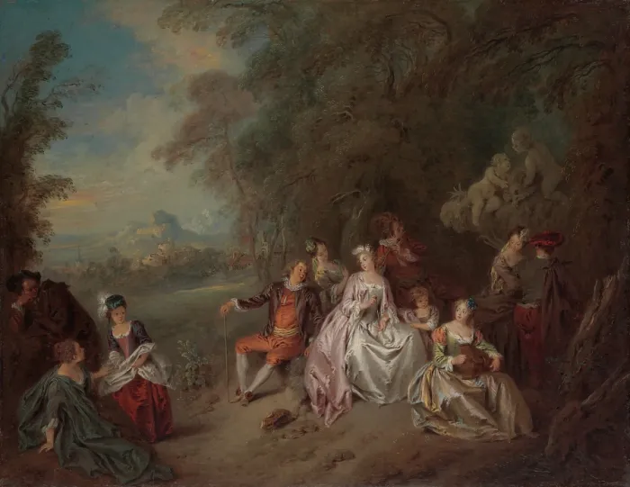 Framed Print : CONCERT CHAMPETRE, by Jean-Baptiste Joseph Pater, 1734, French painting, oil on canvas Framed Print : CONCERT CHAMPETRE, by Jean-Baptiste Joseph Pater, 1734, French painting, oil on canvas
