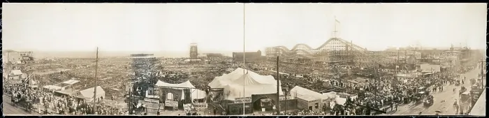 Framed Print : Coney Island, the destruction of Dreamland by fire, Coney Island, New York, photograph, 1911