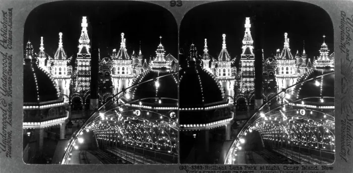 Framed Print : Coney Island, Luna Park (3D slide). Courtesy: CSU Archives  /  Everett Collection