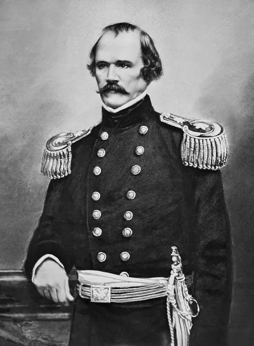 Framed Print : Confederate General, Albert Sidney Johnston, in portrait made prior to the US Civil War