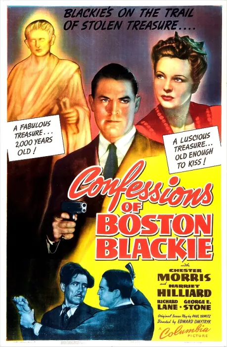 Framed Print : CONFESSIONS OF BOSTON BLACKIE, US poster, center from left: Chester Morris, Harriet Hilliard, 1941