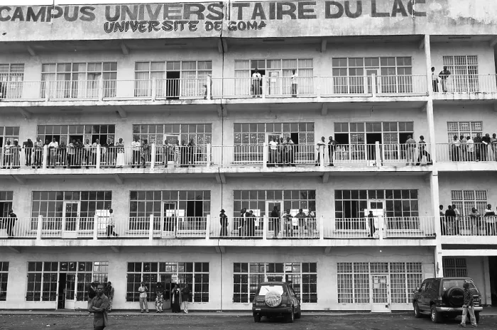 Framed Print : CONGO, Democratic Republic of the. NORTH KIVU. Democratic Republic of the Congo (2008). Kivu Conflict. Universitary campus of Goma, near the Lake Kivu Framed Print : CONGO, Democratic Republic of the. NORTH KIVU. Democratic Republic of the Congo (2008). Kivu Conflict. Universitary campus of Goma, near the Lake Kivu