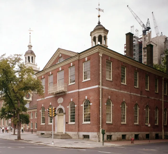 Framed Print : Congress Hall, Sixth & Chestnut Streets, Philadelphia. It served as the seat of the United States Congress from December 6, 1790 to May 14, 1800