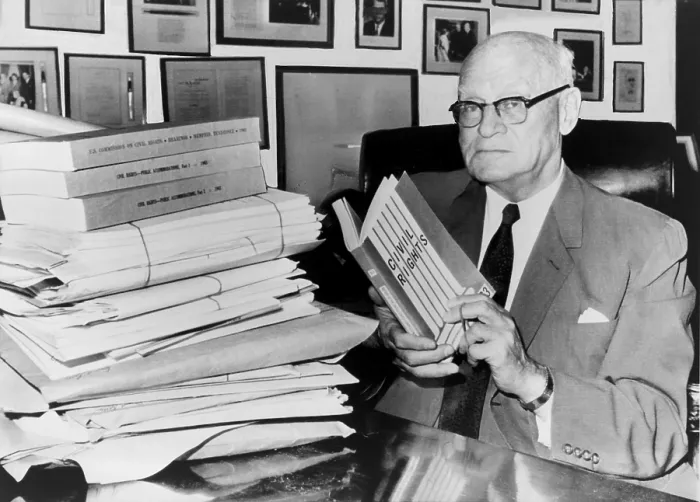 Framed Print : Congressman Emanuel Celler after committee approval of John Kennedy's 1963 civil rights bill Framed Print : Congressman Emanuel Celler after committee approval of John Kennedy's 1963 civil rights bill