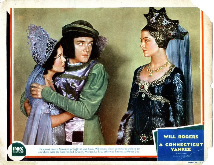 Framed Print : A CONNECTICUT YANKEE, from left, Maureen O'Sullivan, Frank Albertson, Myrna Loy, 1931, TM and copyright 20th Century Fox Film Corp