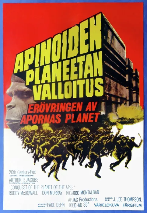 Framed Print : CONQUEST OF THE PLANET OF THE APES, (aka APINOIDEN PLANEETAN VALLOITUS), Finnish poster, 1972 Framed Print : CONQUEST OF THE PLANET OF THE APES, (aka APINOIDEN PLANEETAN VALLOITUS), Finnish poster, 1972