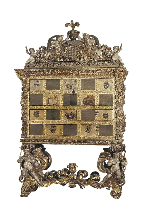 Framed Print : Console Table. 1730. Baroque art. Furniture. SPAIN. Madrid. National Museum of Archaeology. AISA / Everett Collection**US SALES ONLY**