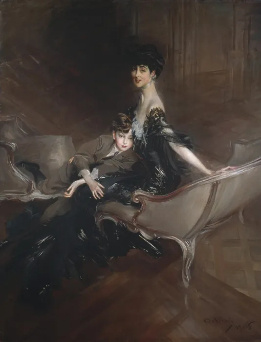 Framed Print : CONSUELO VANDERBILT, DUCHESS OF MARLBOROUGH, by Giovanni Boldini, 1906, Italian oil painting
