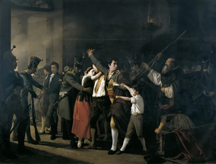 Framed Print : CONTRERAS MUnOZ, Jose Marcelo (1827-1890). Shooting of Patriots in Buen Suceso (on dawn of 3rd May). 1866. Peninsular War (1808). Oil on canvas. SPAIN. Madrid. Museo de Historia