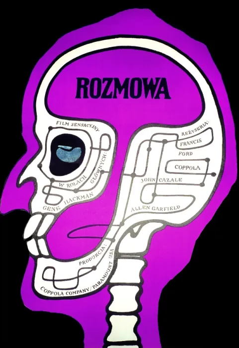 Framed Print : THE CONVERSATION, (aka ROZMOWA), Polish poster art, 1974