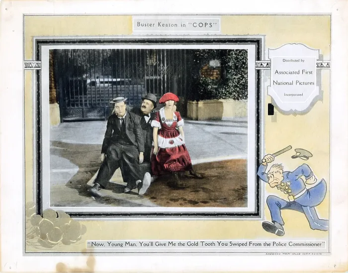 Framed Print : COPS, US lobbycard, Buster Keaton, 1922