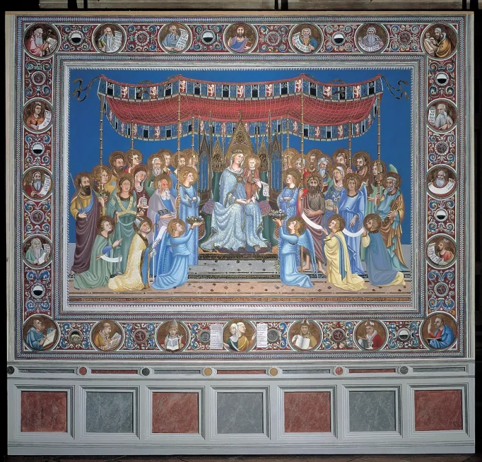 Framed Print : copy from Martini Simone, The Majesty, 1344, 14th Century, panel, Italy, Tuscany, Siena, Palazzo Pubblico, (499868) Everett CollectionMondadori Portfolio**US SALES ONLY** Framed Print : copy from Martini Simone, The Majesty, 1344, 14th Century, panel, Italy, Tuscany, Siena, Palazzo Pubblico, (499868) Everett CollectionMondadori Portfolio**US SALES ONLY**