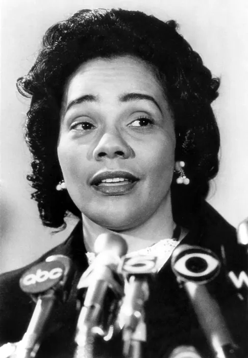 Framed Print : Coretta Scott King, speaking at a press conference with the announcement of plans for a memorial center in honor of her late husband Dr Framed Print : Coretta Scott King, speaking at a press conference with the announcement of plans for a memorial center in honor of her late husband Dr