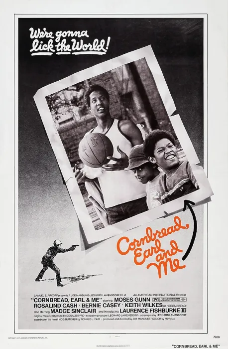 Framed Print : CORNBREAD, EARL AND ME, US poster, from left: Keith Wilkes (aka Jamaal Wilkes), Tierre Turner, Laurence Fishburne, 1975 Framed Print : CORNBREAD, EARL AND ME, US poster, from left: Keith Wilkes (aka Jamaal Wilkes), Tierre Turner, Laurence Fishburne, 1975