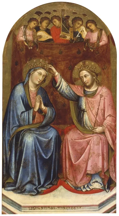 Framed Print : Coronation of the Virgin, by Giovanni da Bologna, 14th Century, board - USA, Denver, Denver Art Museum. Whole artwork view Framed Print : Coronation of the Virgin, by Giovanni da Bologna, 14th Century, board - USA, Denver, Denver Art Museum. Whole artwork view