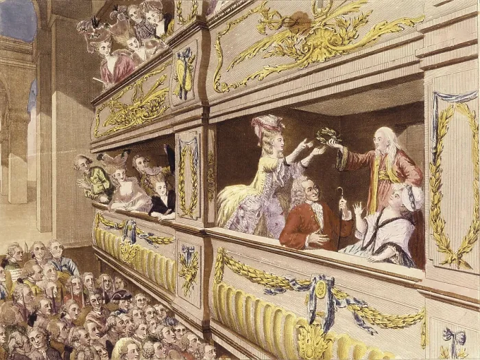 Framed Print : Coronation of Voltaire at the Theatre Francais in 1778. Engraving. FRANCE. Paris. National Library. AISA / Everett Collection**US SALES ONLY** Framed Print : Coronation of Voltaire at the Theatre Francais in 1778. Engraving. FRANCE. Paris. National Library. AISA / Everett Collection**US SALES ONLY**