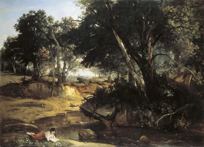 Framed Print : COROT, Jean-Baptiste Camille (1796-1875). Forest of Fontainebleu. 1834. Realism. Oil on canvas. UNITED STATES OF AMERICA. Washington. National Gallery of Art Framed Print : COROT, Jean-Baptiste Camille (1796-1875). Forest of Fontainebleu. 1834. Realism. Oil on canvas. UNITED STATES OF AMERICA. Washington. National Gallery of Art