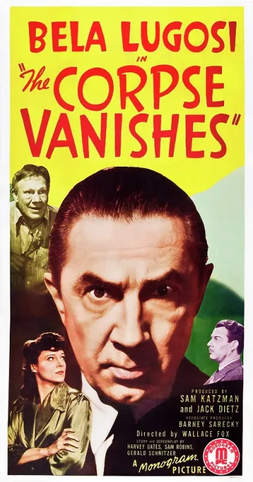 Framed Print : THE CORPSE VANISHES, US poster, from top left: Frank Moran, Luana Walters, Bela Lugosi, Tris Coffin on poster art, 1942
