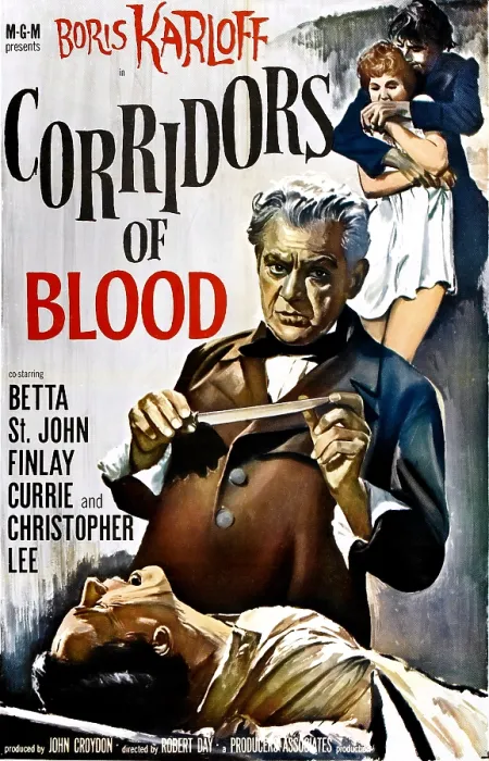 Framed Print : CORRIDORS OF BLOOD, Boris Karloff, 1958