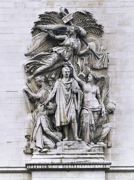 Framed Print : CORTOT, Jean-Pierre (1787-1843). The Triumph of Napoleon in 1810. 1833. FRANCE. Paris. Arc de Triomphe